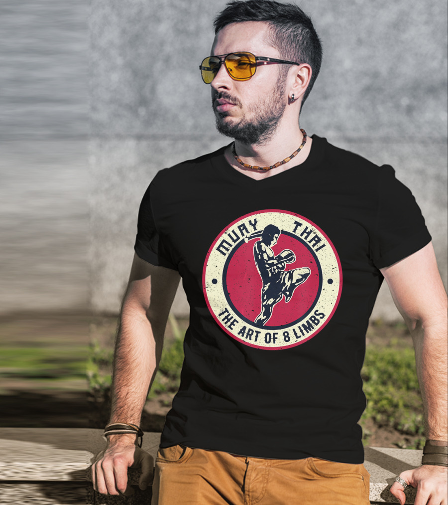 Muay Thai The Art Of 8 Limbs Vintage Boxing Karate T-Shirt