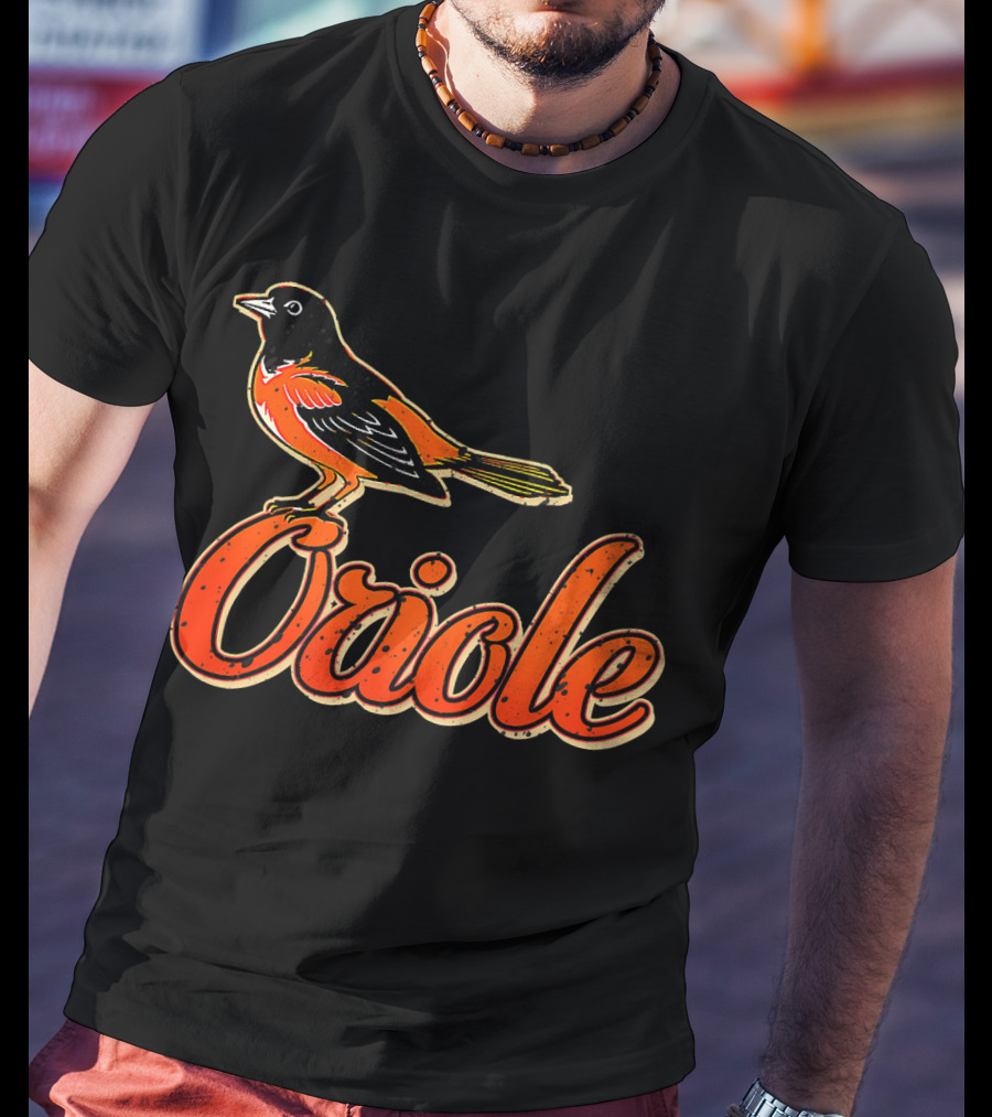Vintage Oriole Bird Script Text Amazing Bird T-Shirt