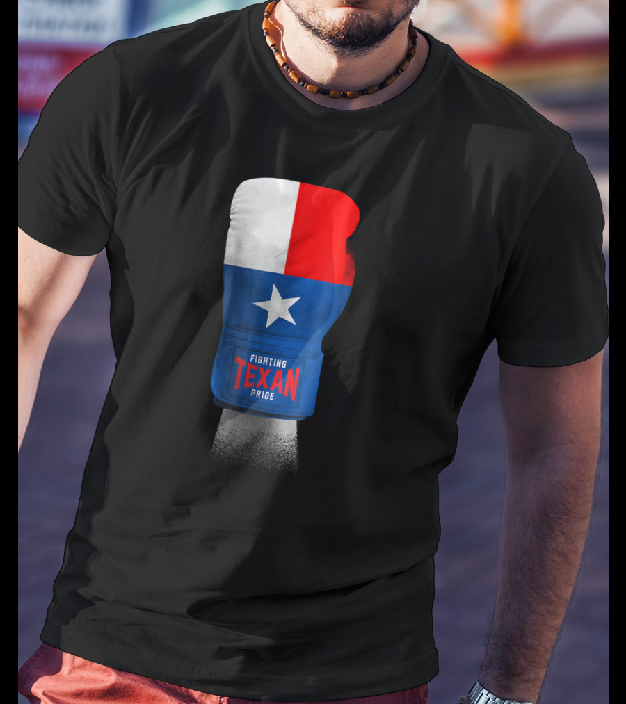 Vintage Texas Flag Boxing Gloves Fighting Texan Pride T-Shirt
