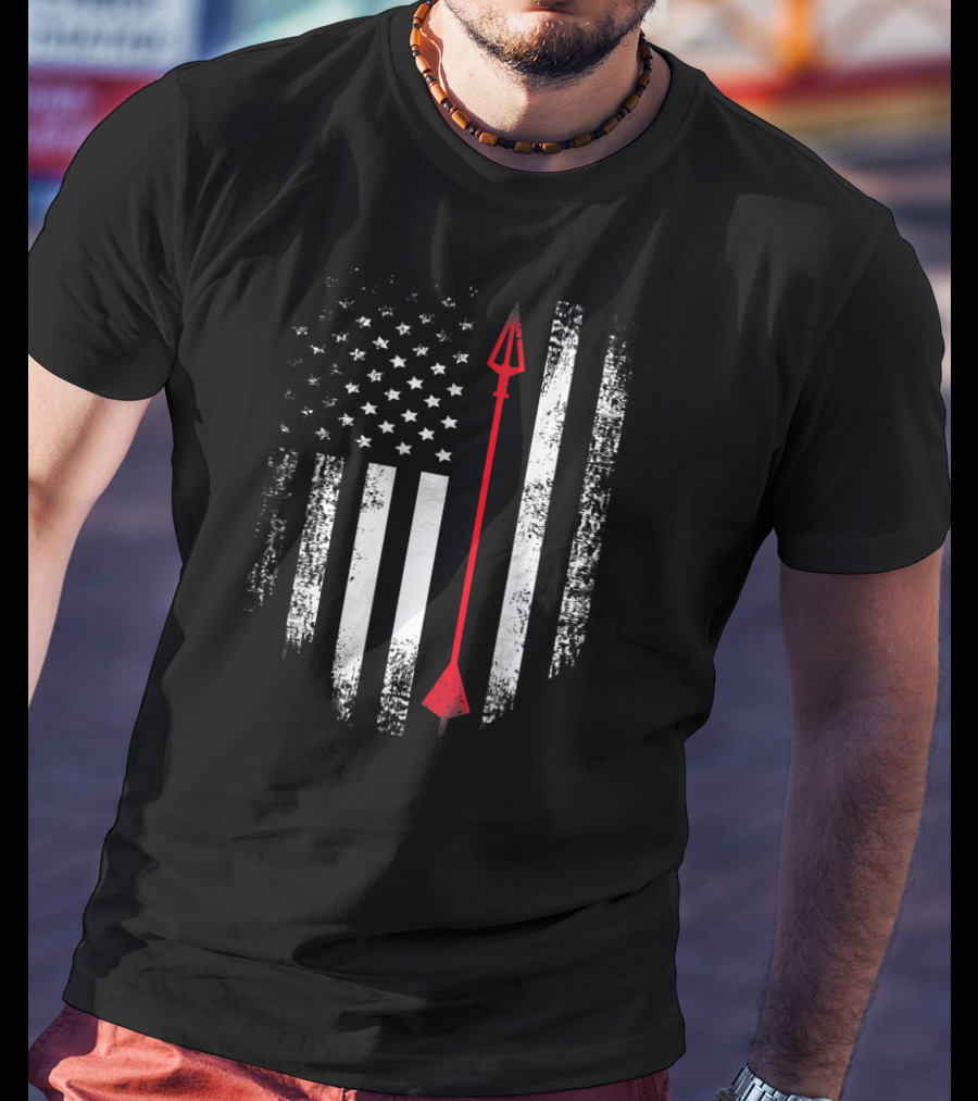 USA Vintage Archery Arrow American Flag T-Shirt