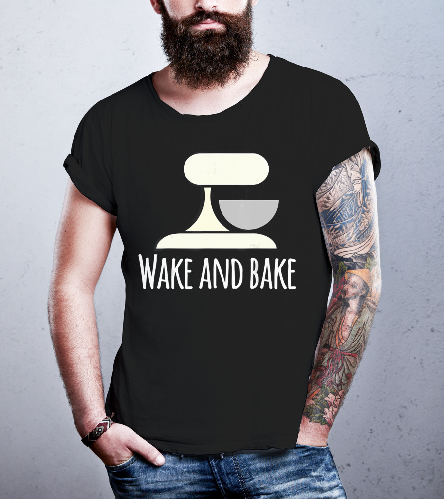 Wake And Bake Crazy Baking Lady Mixi With Mixer T-Shirt