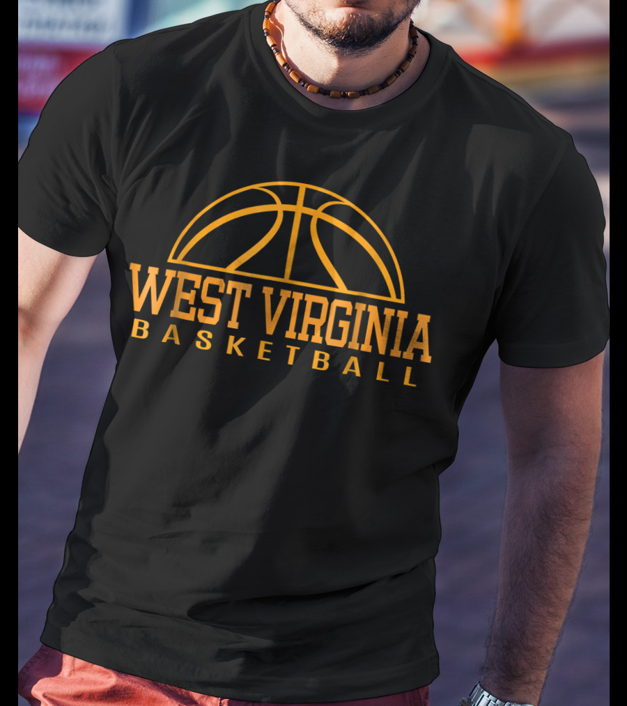 West Virginia Basketball Logo Arch Basketball T-Shirt