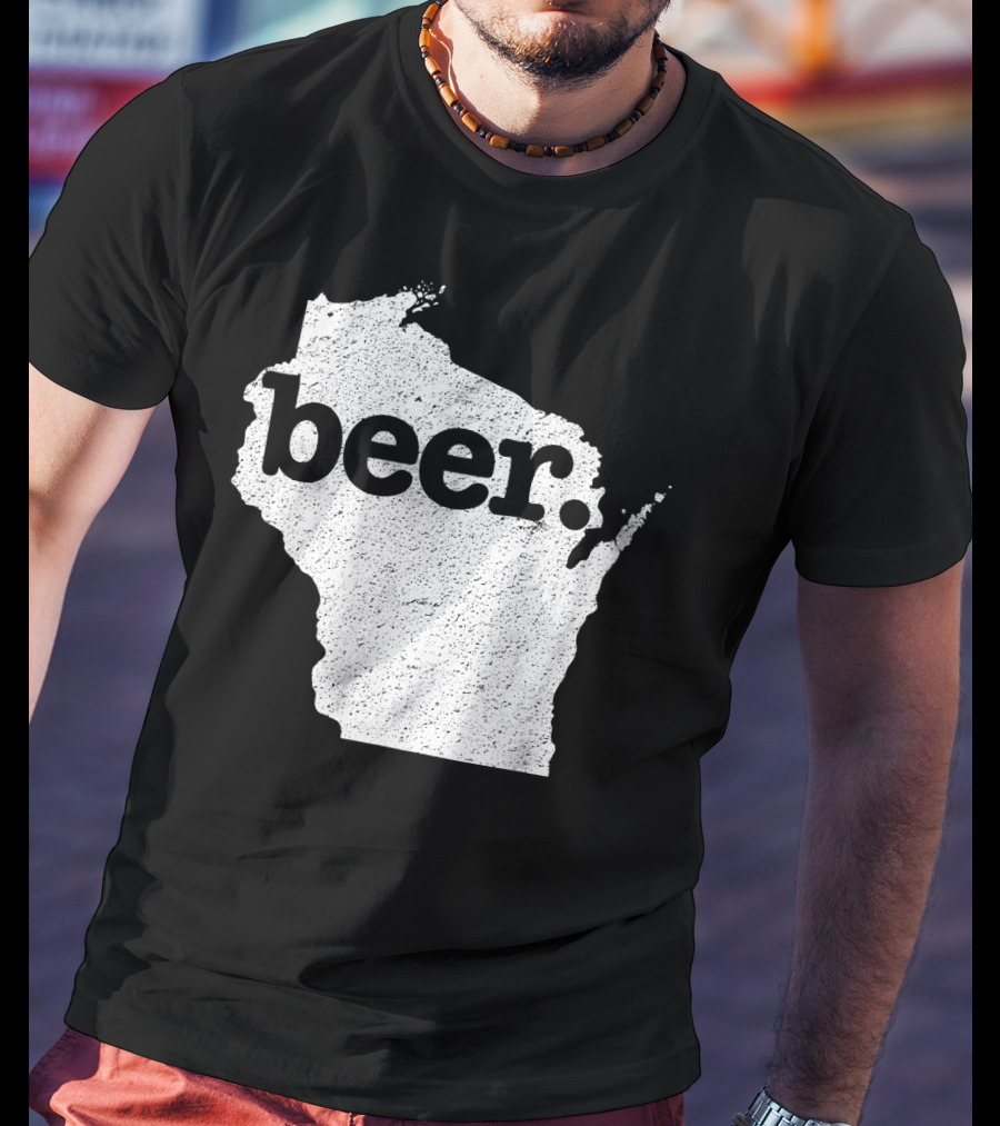 Wisconsin Beer State Love Map T-Shirt