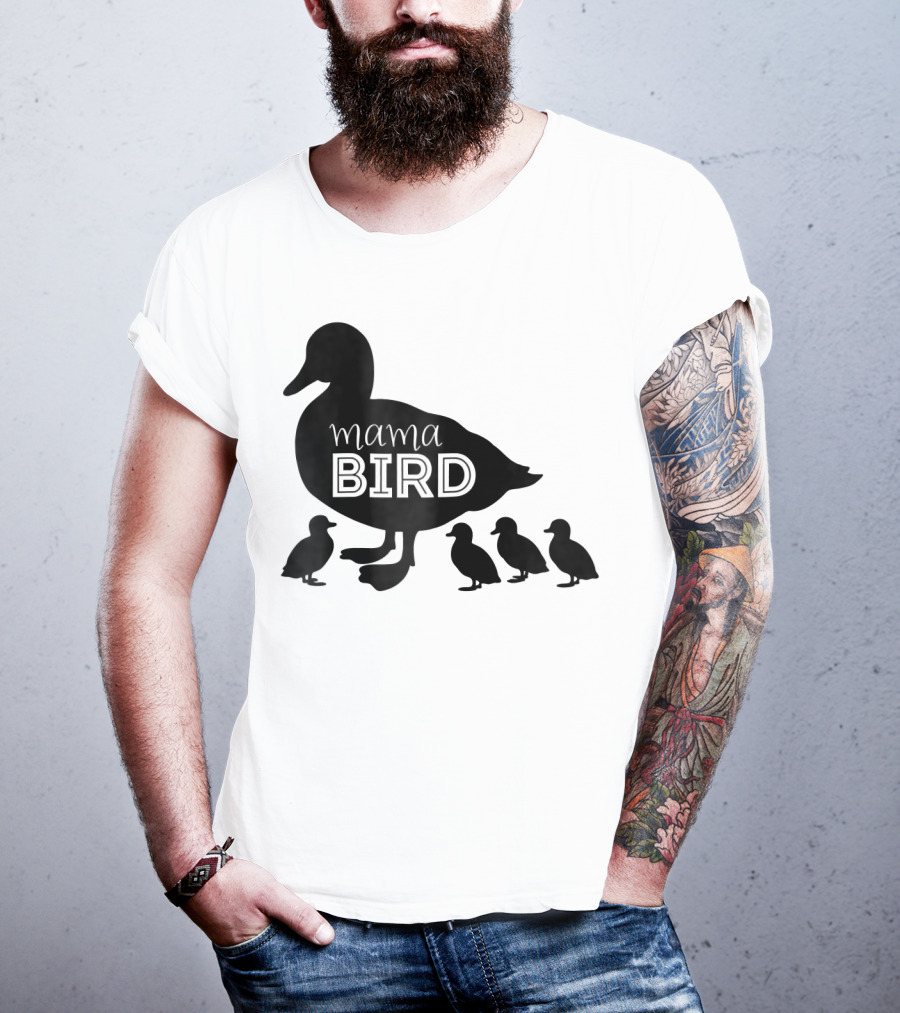 Mama Bird Family Cute Funny Duckling T-Shirt