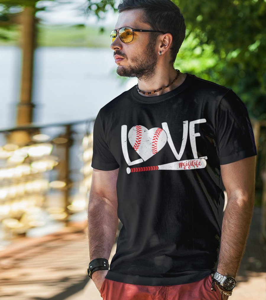 LOVE Baseball Heart Bat #GigiLife T-Shirt
