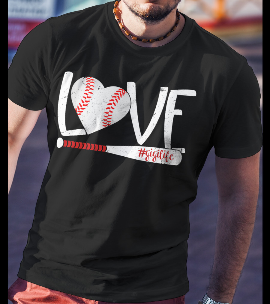 LOVE Baseball Heart Bat #GigiLife T-Shirt