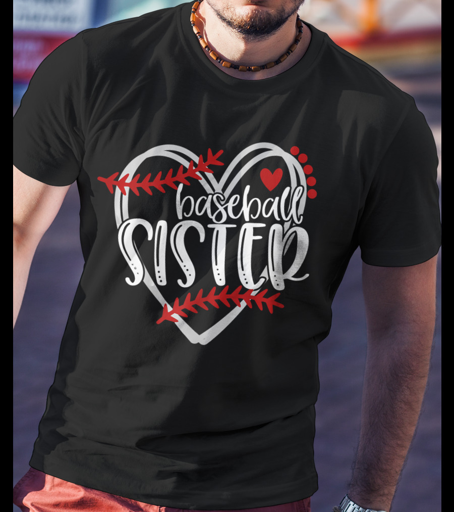 Baseball Sister Heart T-Shirt