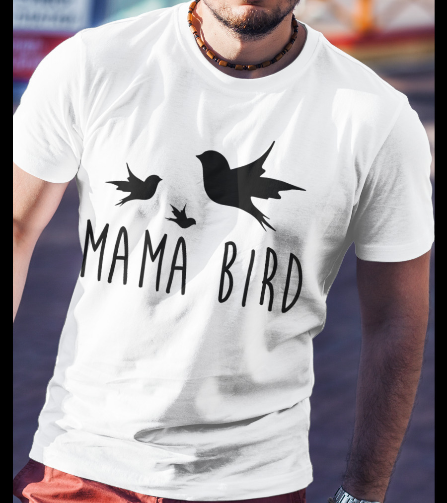 Mama Bird With Flying Baby Birds T-Shirt