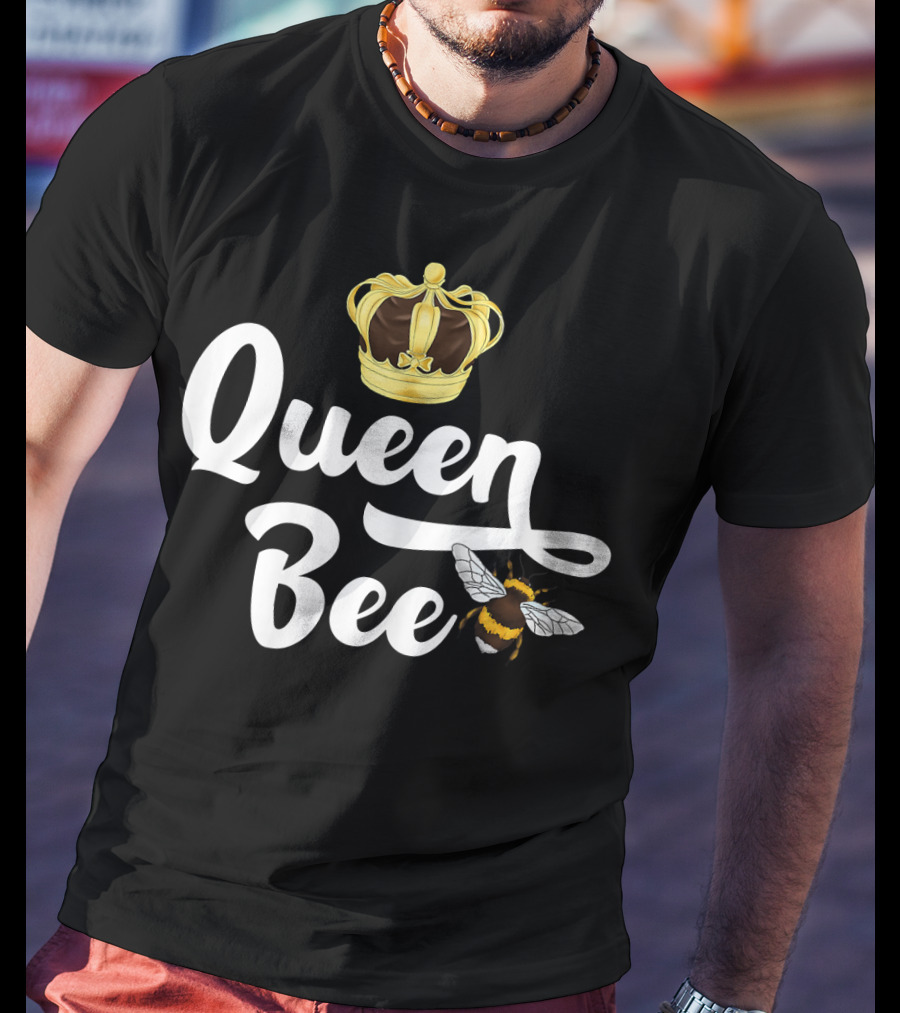 Queen Bee Mother's Crown And Bumblebee T-Shirt