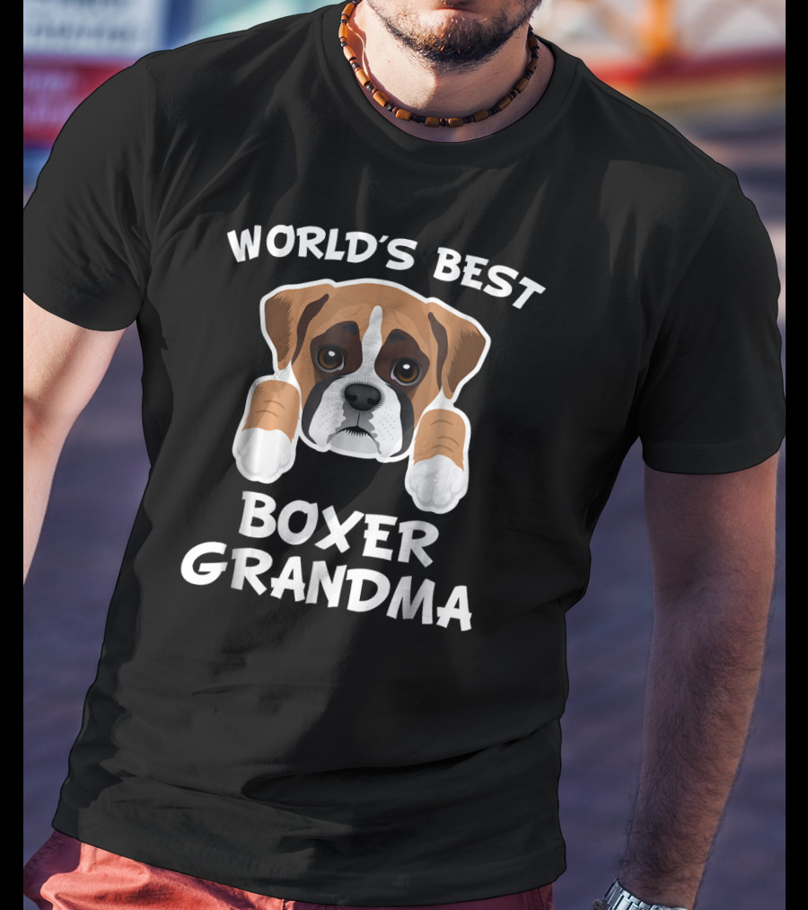 World's Best Boxer Grandma Dog T-Shirt