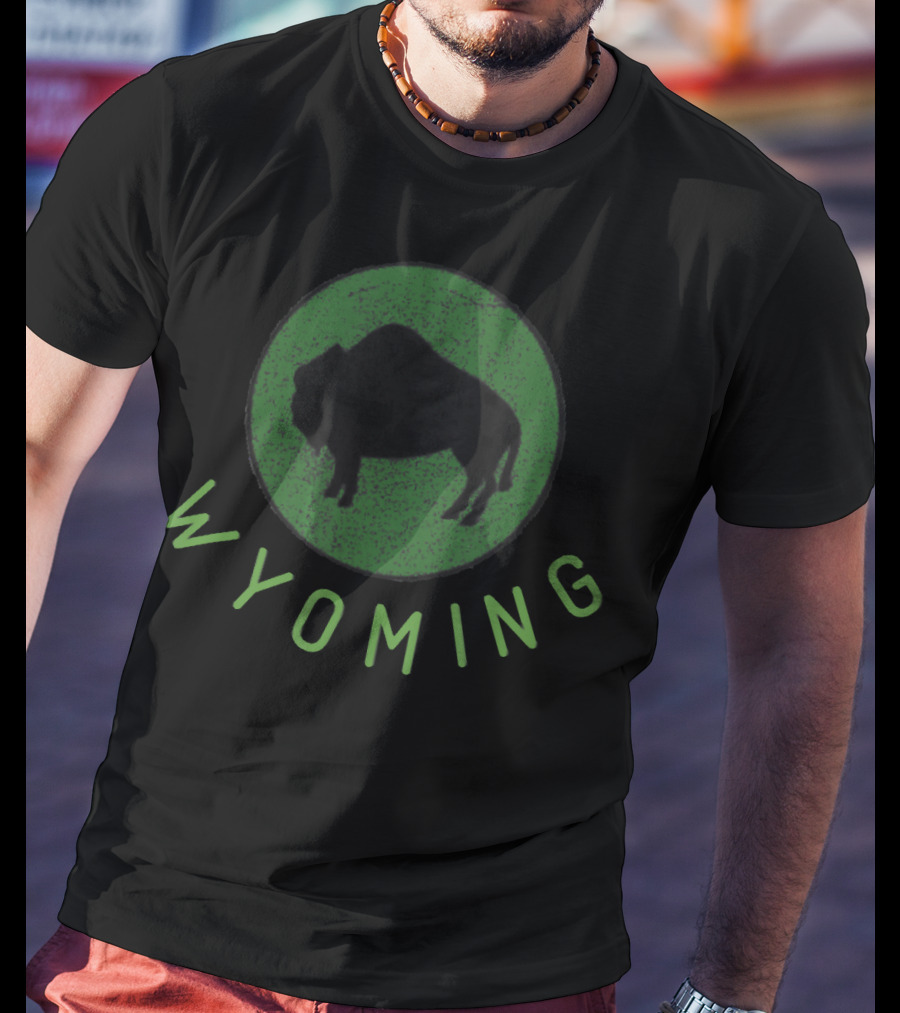 Wyoming Vintage Distressed American Buffalo T-Shirt