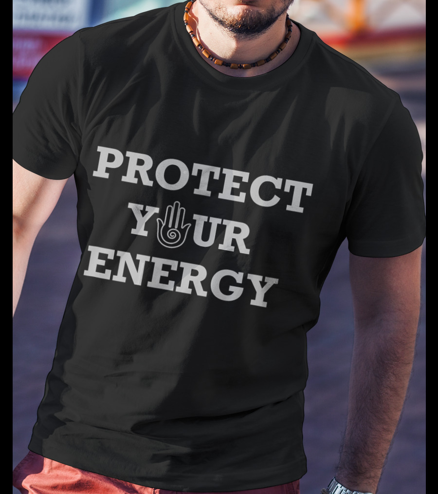 PROTECT YOUR ENERGY Good Vib Spiral Hand T-Shirt
