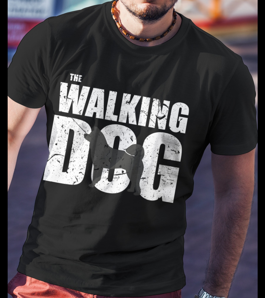 The Walking Dog Akita Dark Version Funny Cut T-Shirt