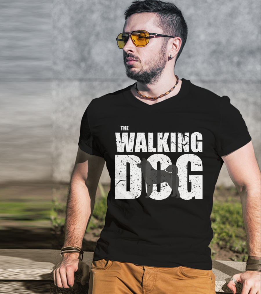 The Walking Dog Akita Dark Version Funny Cut T-Shirt
