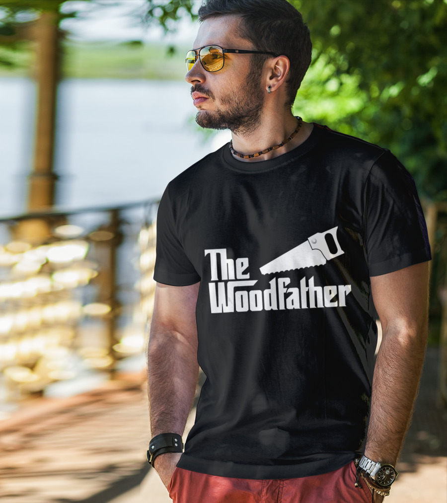 The Woodfather Saw Woodworking Carpentry T-Shirt