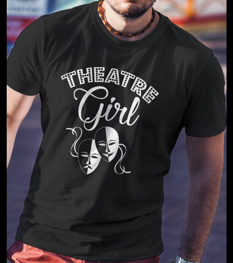 THEATRE Girl Dramatic Masks T-Shirt