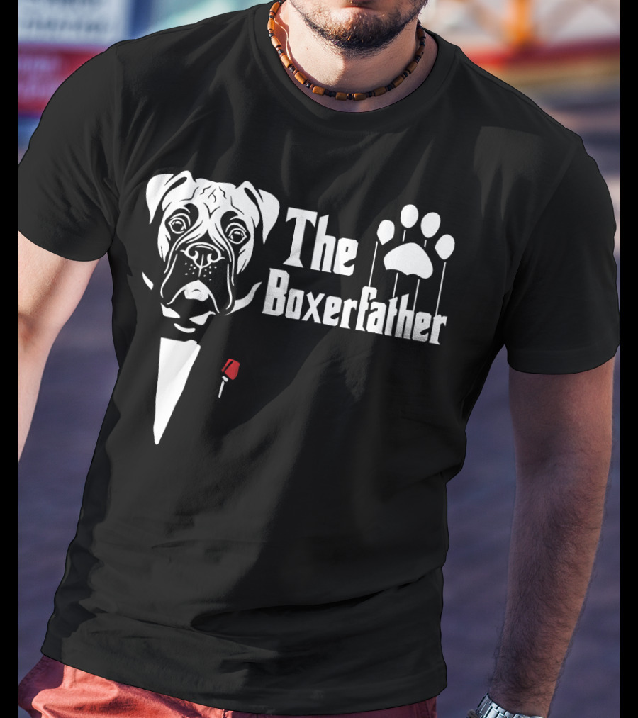 The Boxerfather Funny Boxer's Dog Paw Puppet T-Shirt