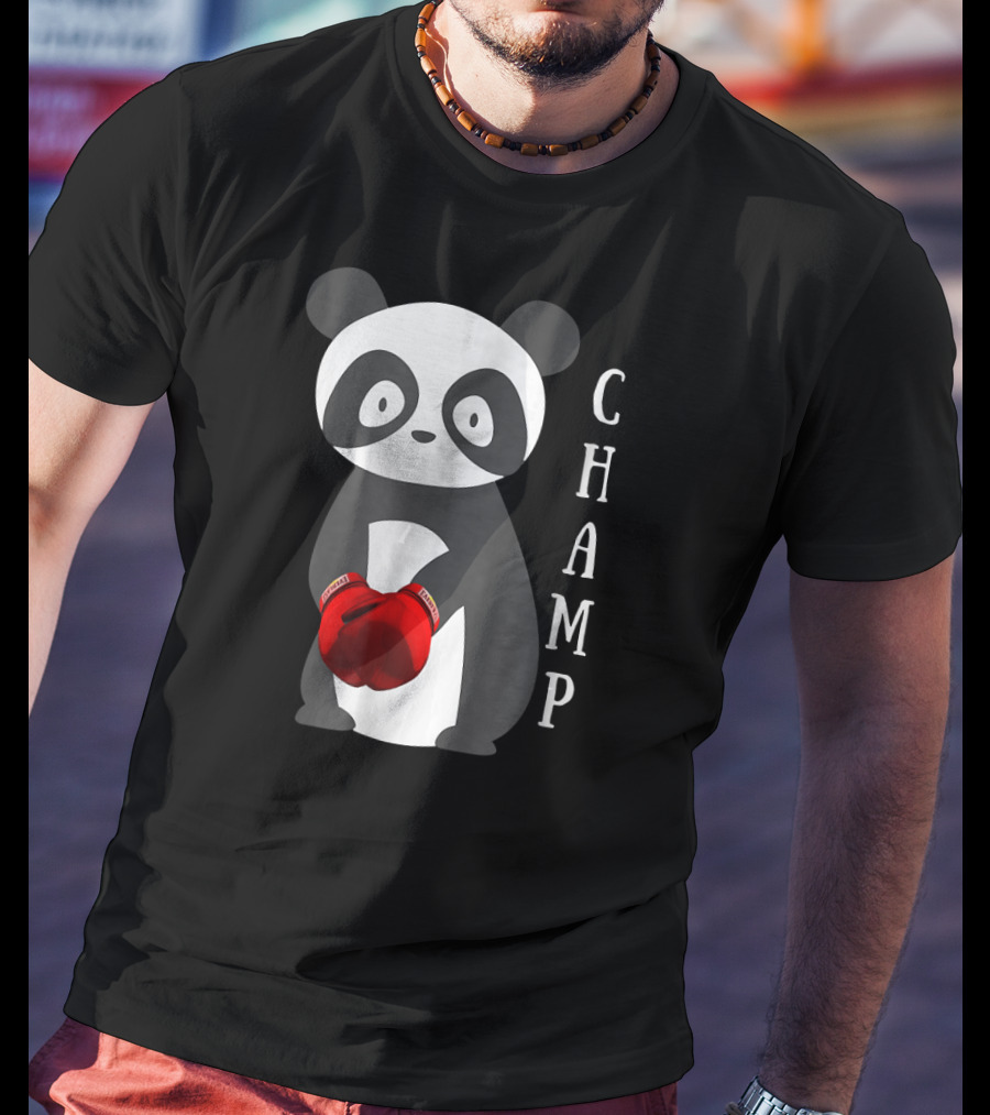 Champ Boxing Panda Animal T-Shirt