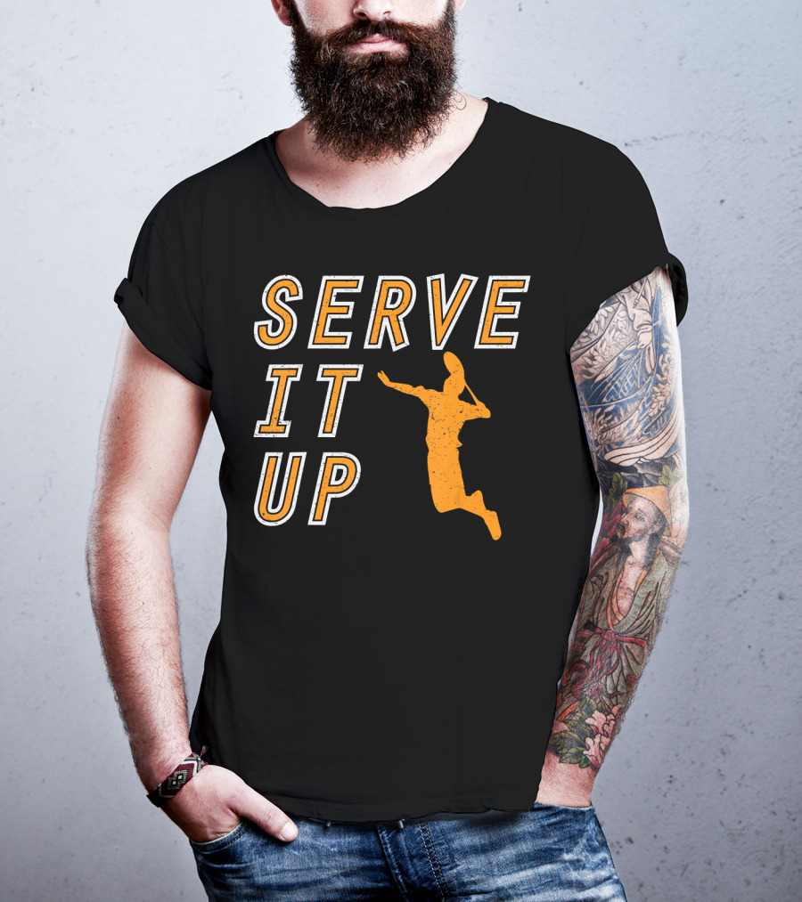 Serve It Up Badminton Summer Sports Player T-Shirt