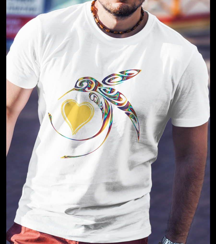 Hummingbird Heart Bird Lover T-Shirt