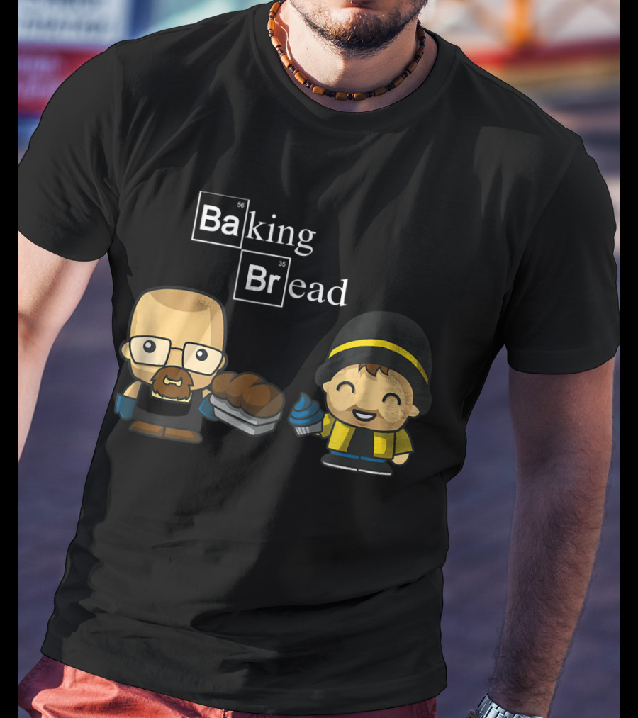 Baking Bread Funny Cartoon Characters T-Shirt