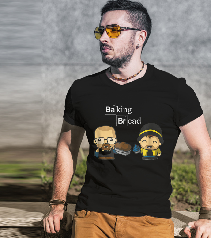 Baking Bread Funny Cartoon Characters T-Shirt