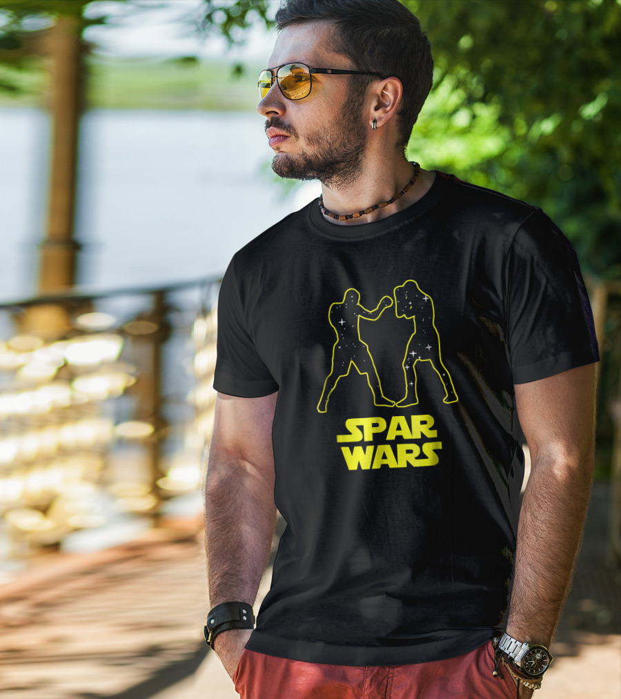 Spar Wars Boxing Starry Fighters Parody Spoof T-Shirt