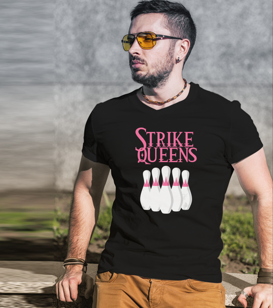 Strike Queens Bowling Pins T-Shirt