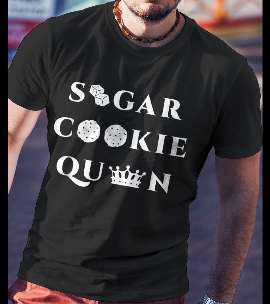 Sugar Cookie Queen Baking Humor With Dice And Crown T-Shirt