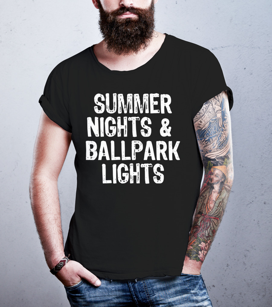 Summer Nights And Ballpark Lights T-Shirt