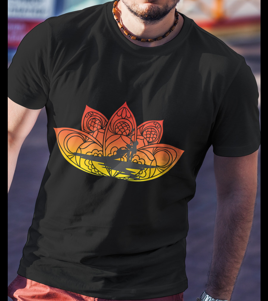 SUP Paddle Board Yoga Zen Meditation Lotus T-Shirt