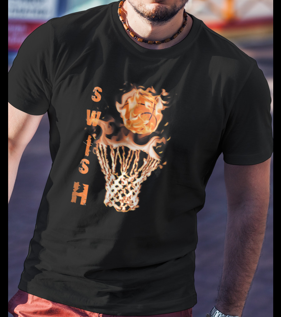 Swish Basketball Flaming Dunk T-Shirt