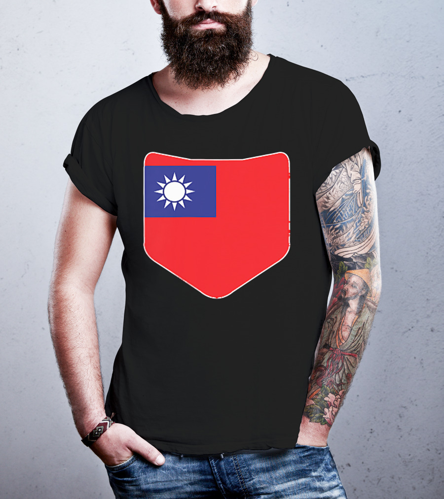 Taiwan Flag Pocket T-Shirt