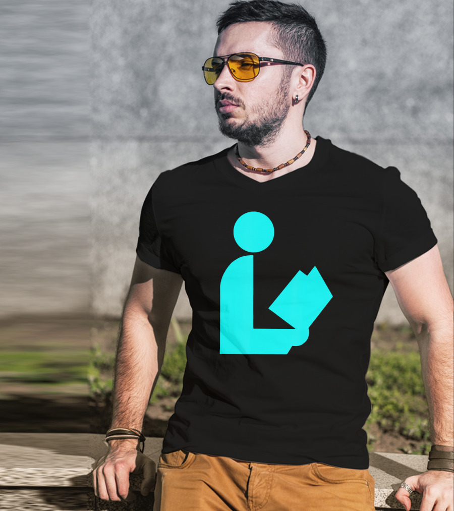 TealAqua Library Icon Road Sign Librarian Summer T-Shirt