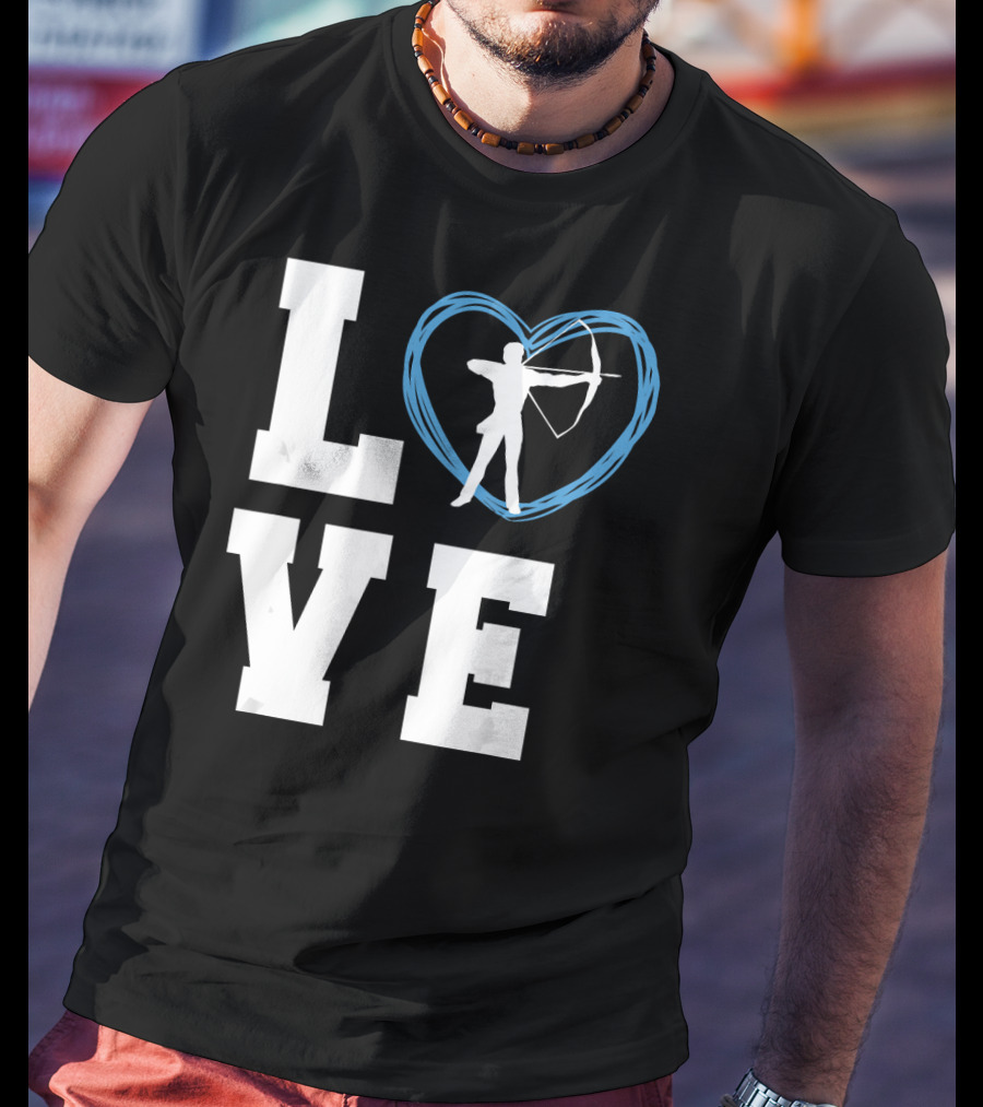 I LOVE ARCHERY Uncle Heart Arrow T-Shirt