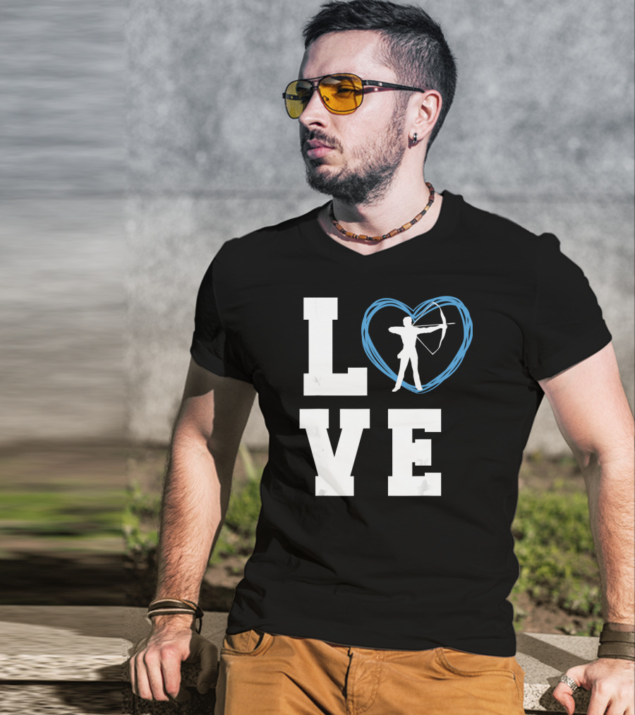 I LOVE ARCHERY Uncle Heart Arrow T-Shirt
