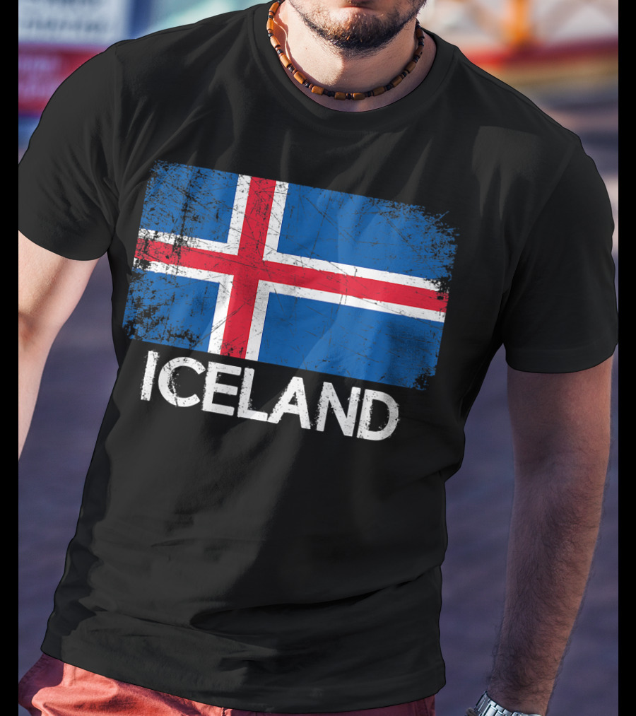 Icelandic Flag Vintage Iceland T-Shirt