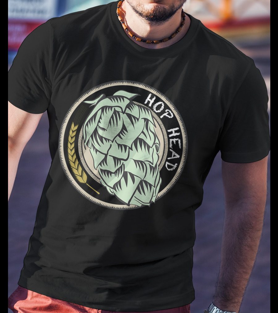 Hop Head IPA Craft Beer Snob Novelty Hop T-Shirt
