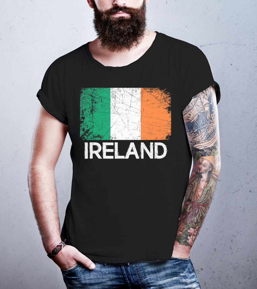 Ireland Irish Flag Vintage Made In Ireland T-Shirt