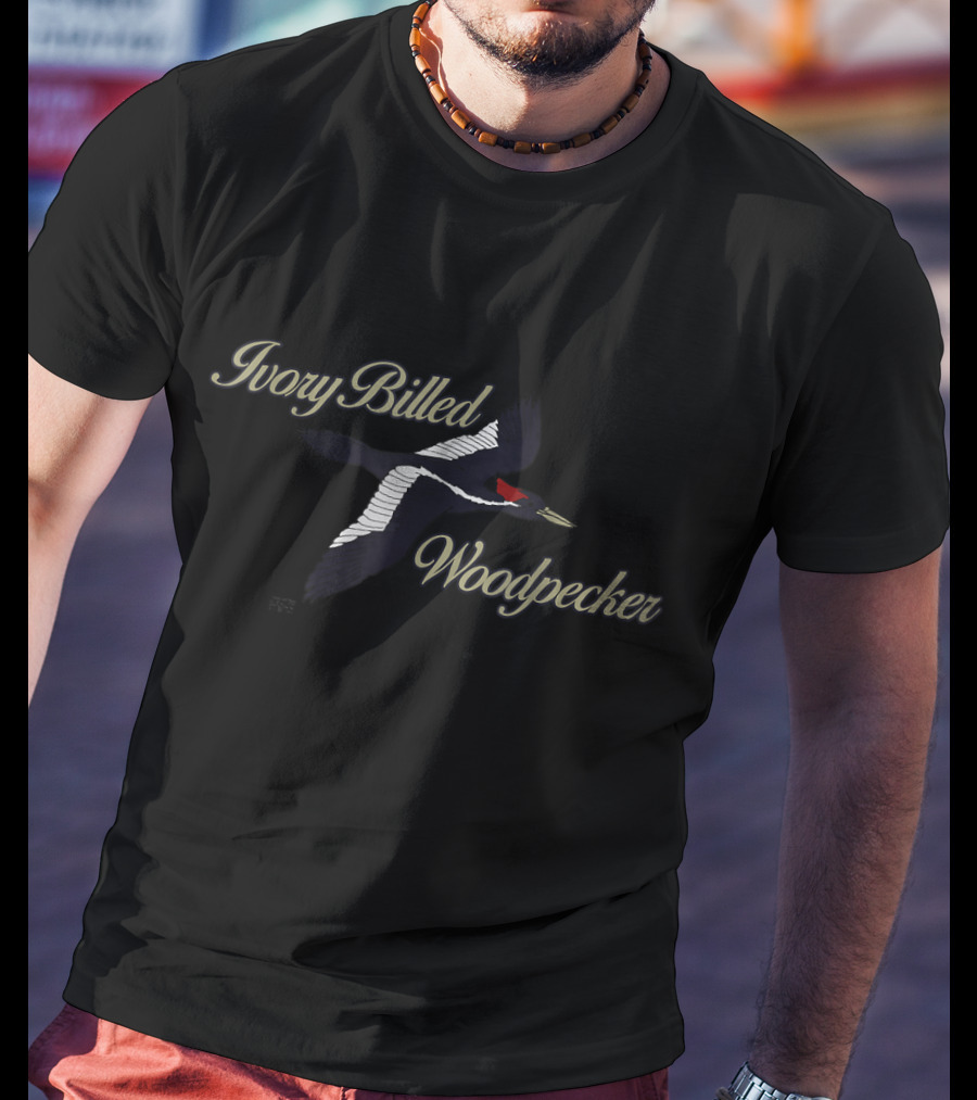 Ivory Billed Woodpecker Bird Flying T-Shirt