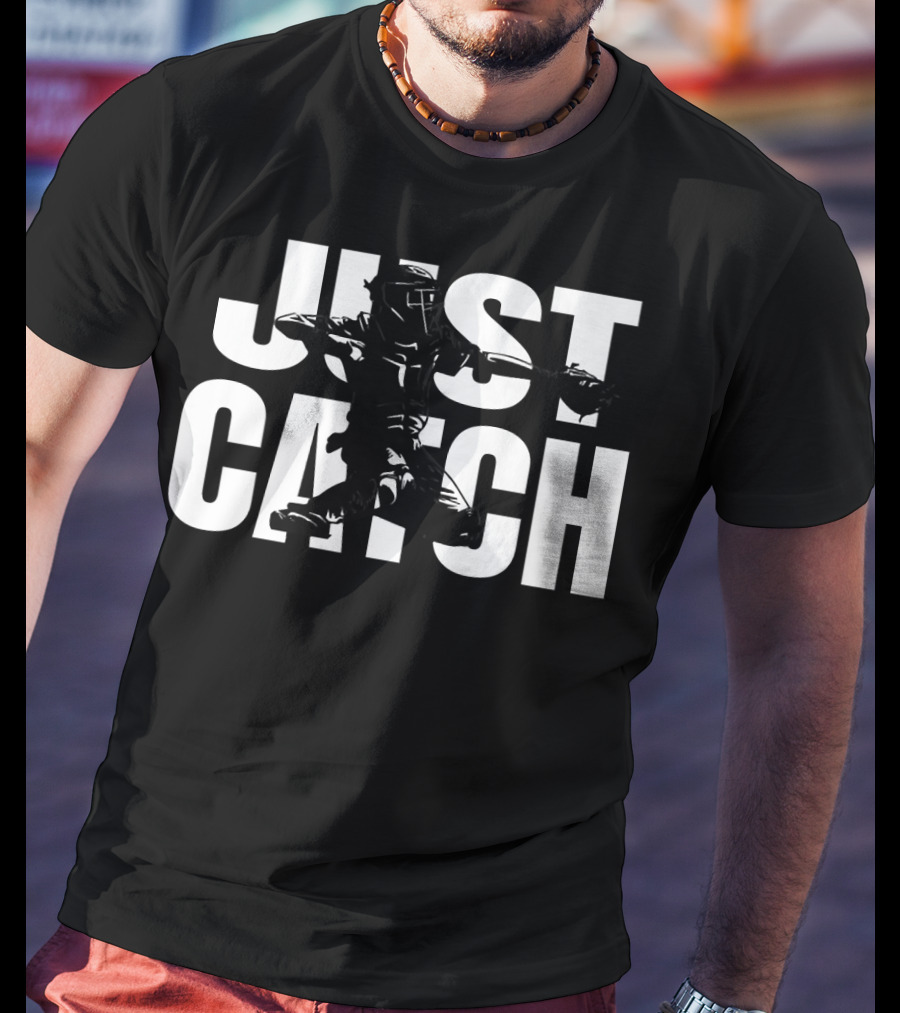 Just Catch Baseball Catchers Gear Iconic T-Shirt