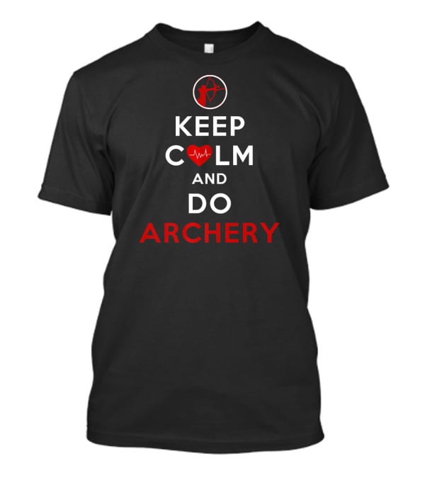 Keep Calm Heartbeat And Do Archery Bow Circle T-Shirt