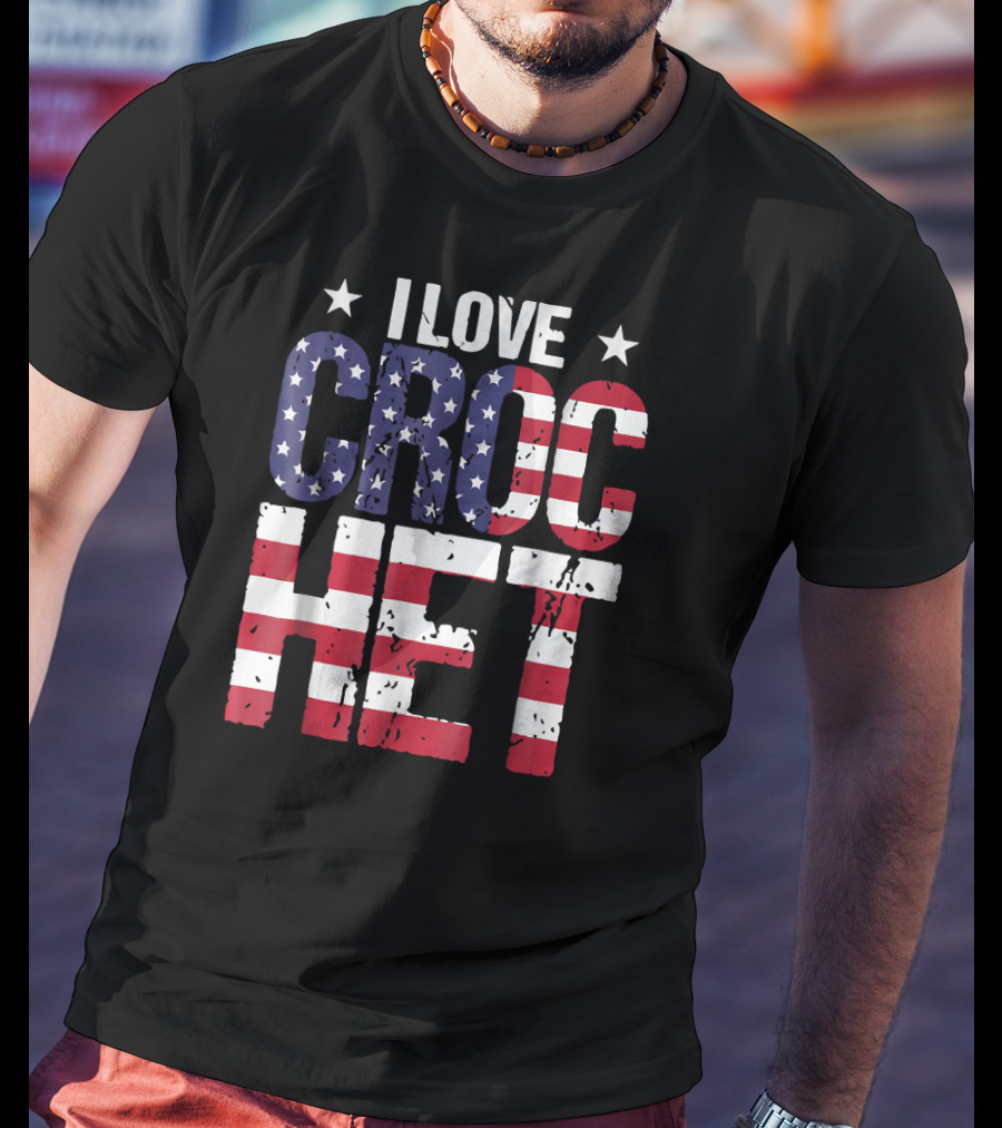 I Love American Crochet Crocheter Crochet Love T-Shirt