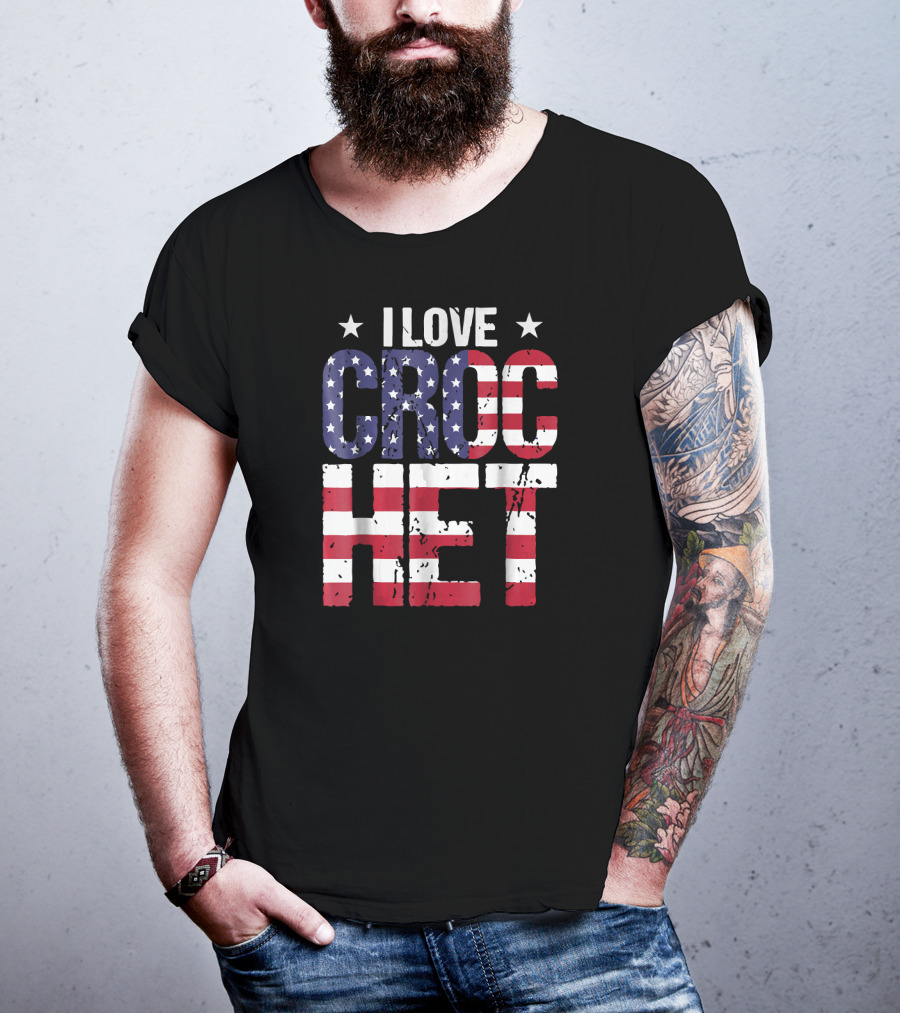 I Love American Crochet Crocheter Crochet Love T-Shirt