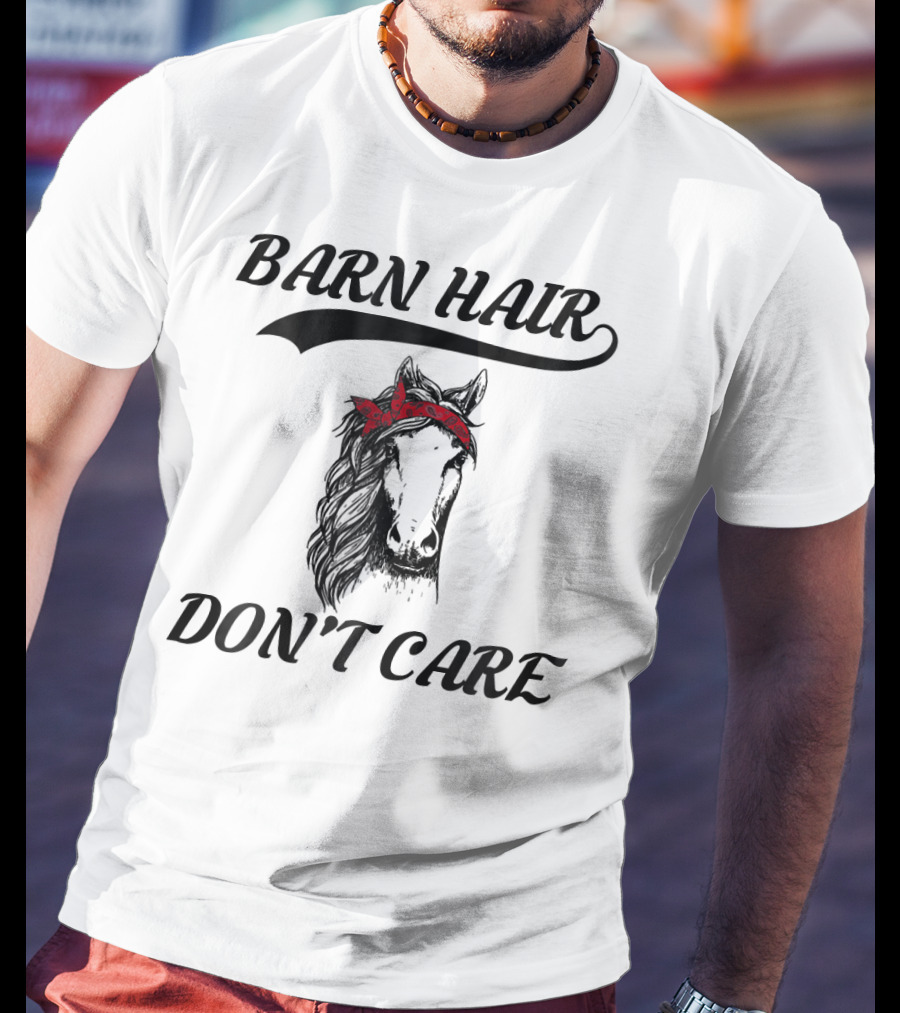 Barn Hair Don't Care Horse Bandana Rider T-Shirt