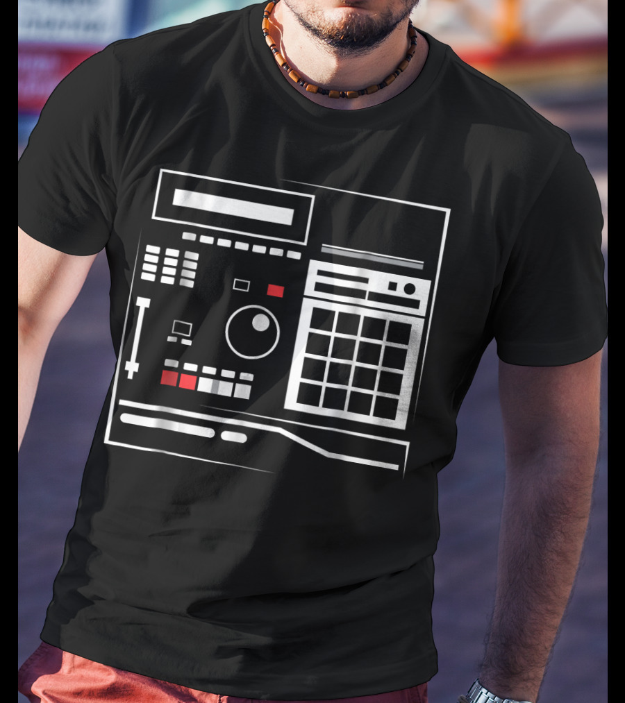 Mens MPC Drum Sampler Hiphop Music Equipment T-Shirt