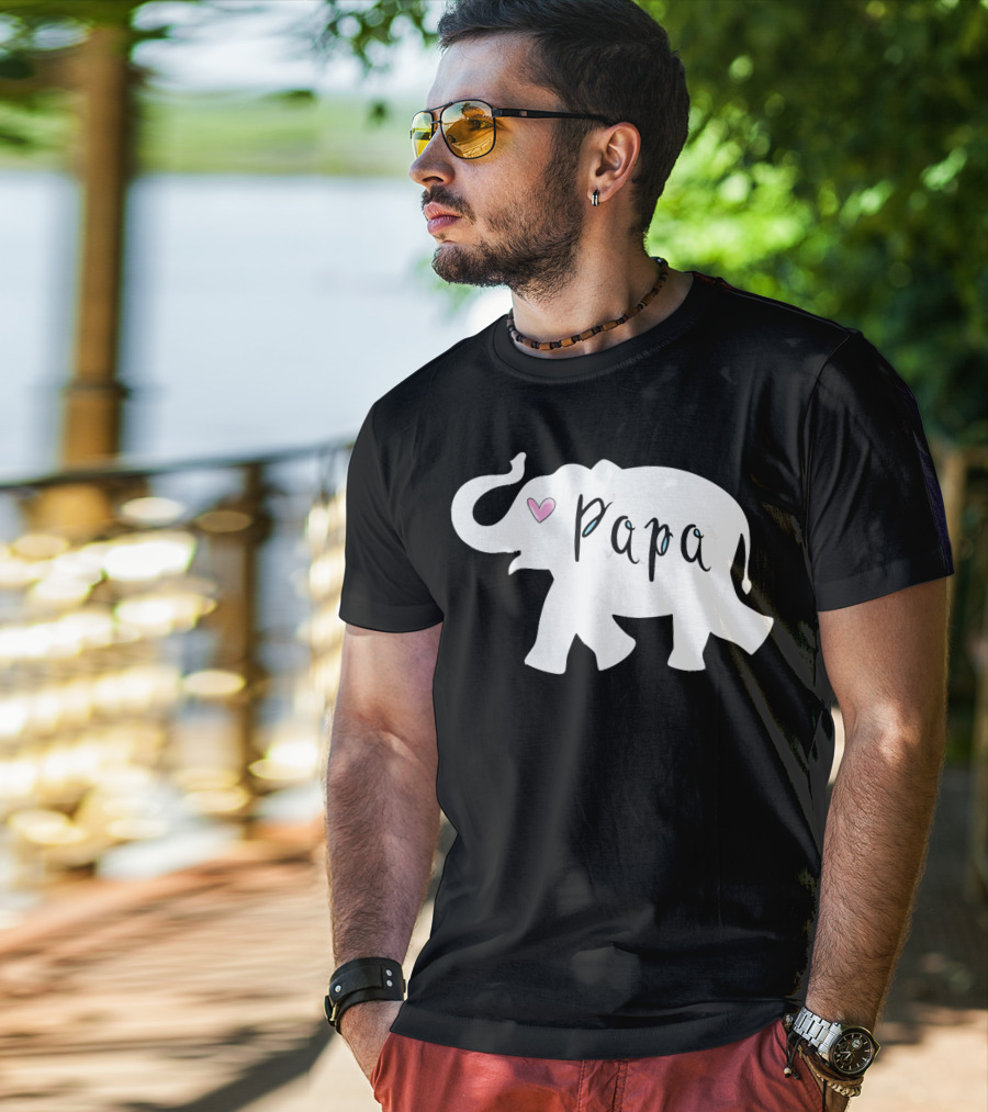 Papa Africa Elephant Father Men's T-Shirt