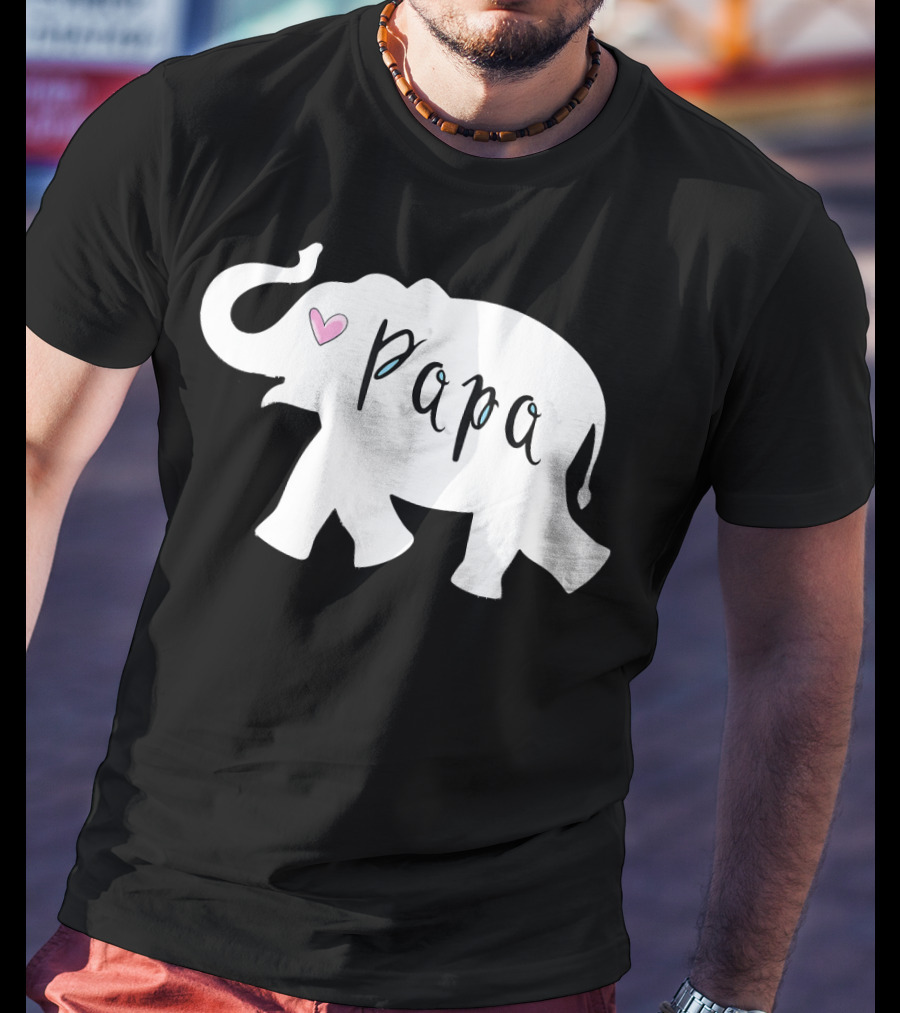 Papa Africa Elephant Father Men's T-Shirt