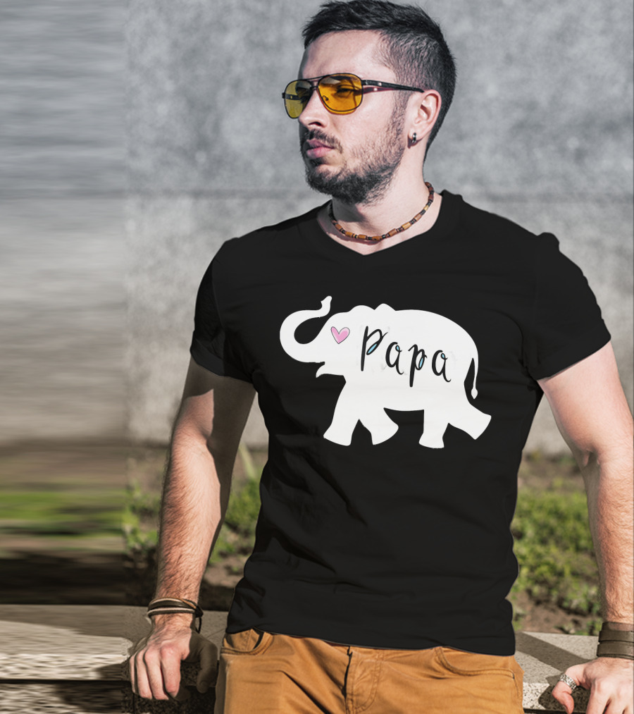 Papa Africa Elephant Father Men's T-Shirt