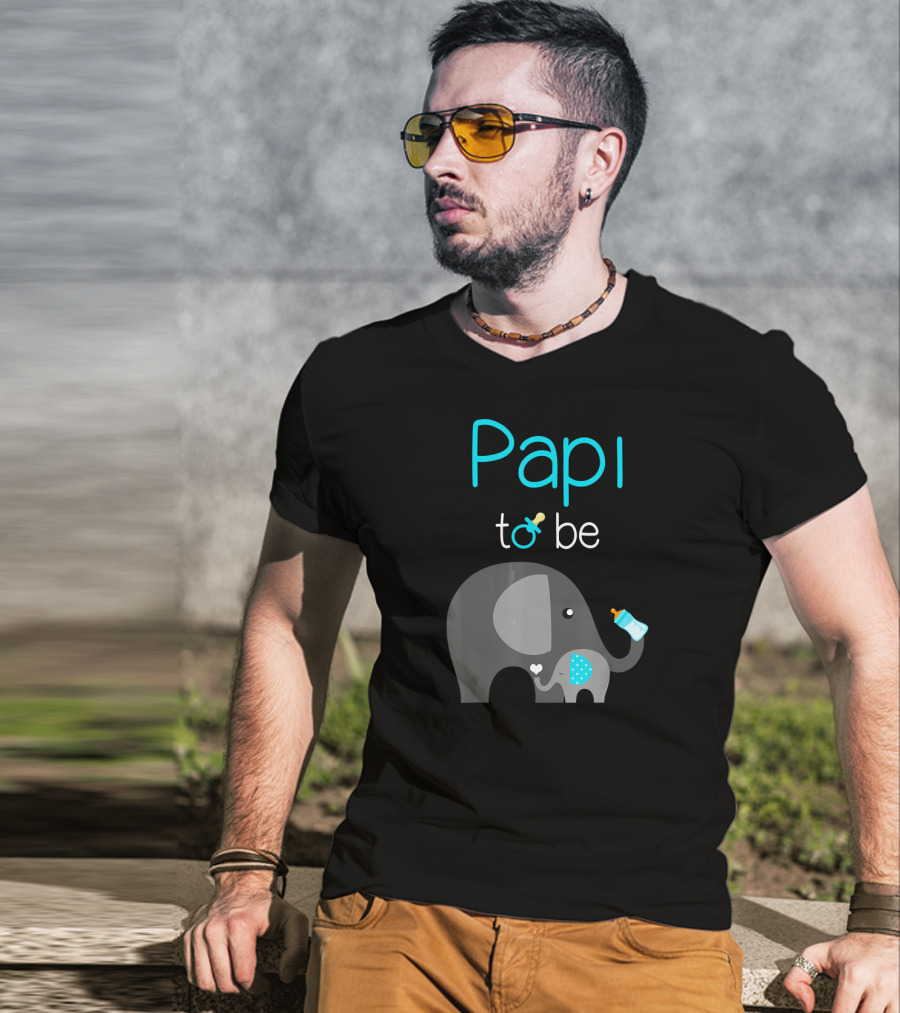 Papi To Be Elephant Baby Shower Mens T-Shirt